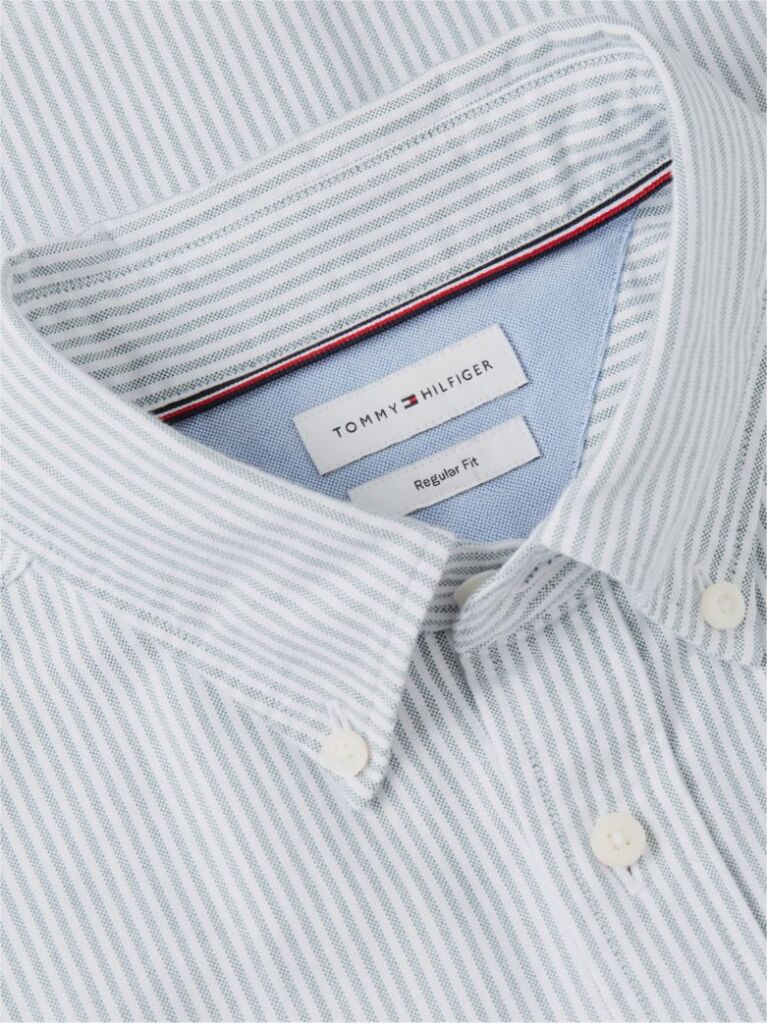 Blue Camasa Oxford Regular Fit Cu Dungi  Barbati