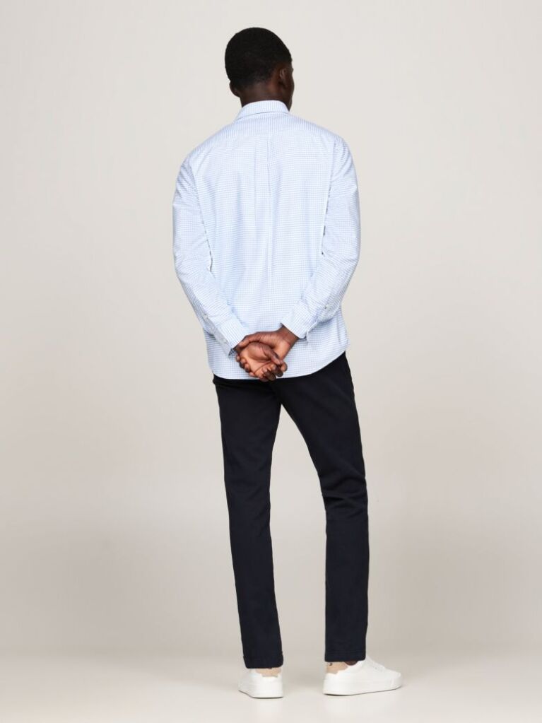 Blue Camasa Oxford Gingham Cu Croiala Regular Fit  Barbati