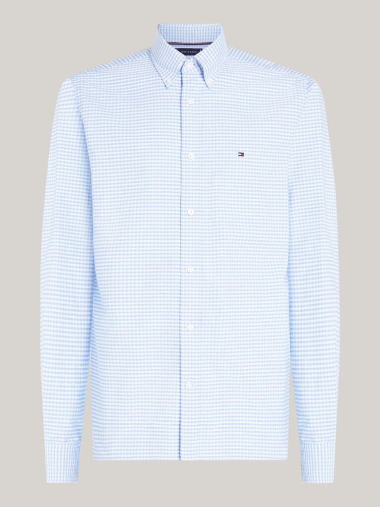 Blue Camasa Oxford Gingham Cu Croiala Regular Fit  Barbati
