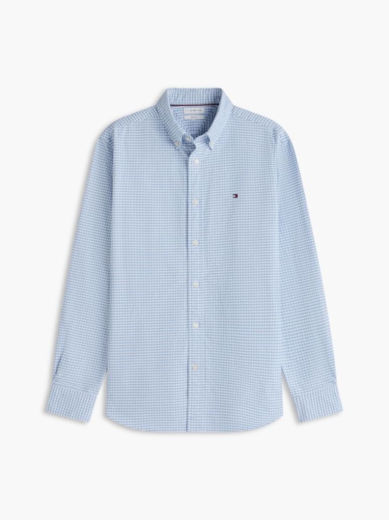 Blue Camasa Oxford Gingham Cu Croiala Regular Fit  Barbati