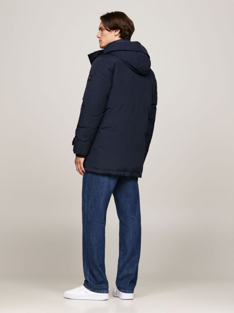 Blue Down Hooded Rockie Parka  Men