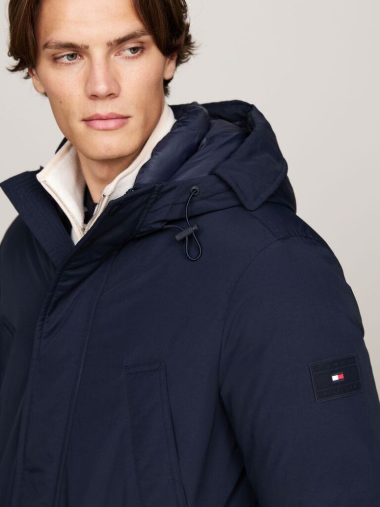 Blue Down Hooded Rockie Parka  Men