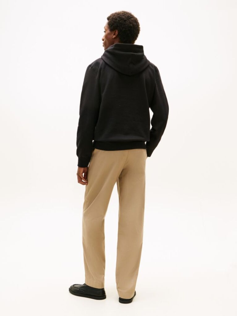 Negru Hanorac Fleece Cu Guga Cu Snur  Barbati