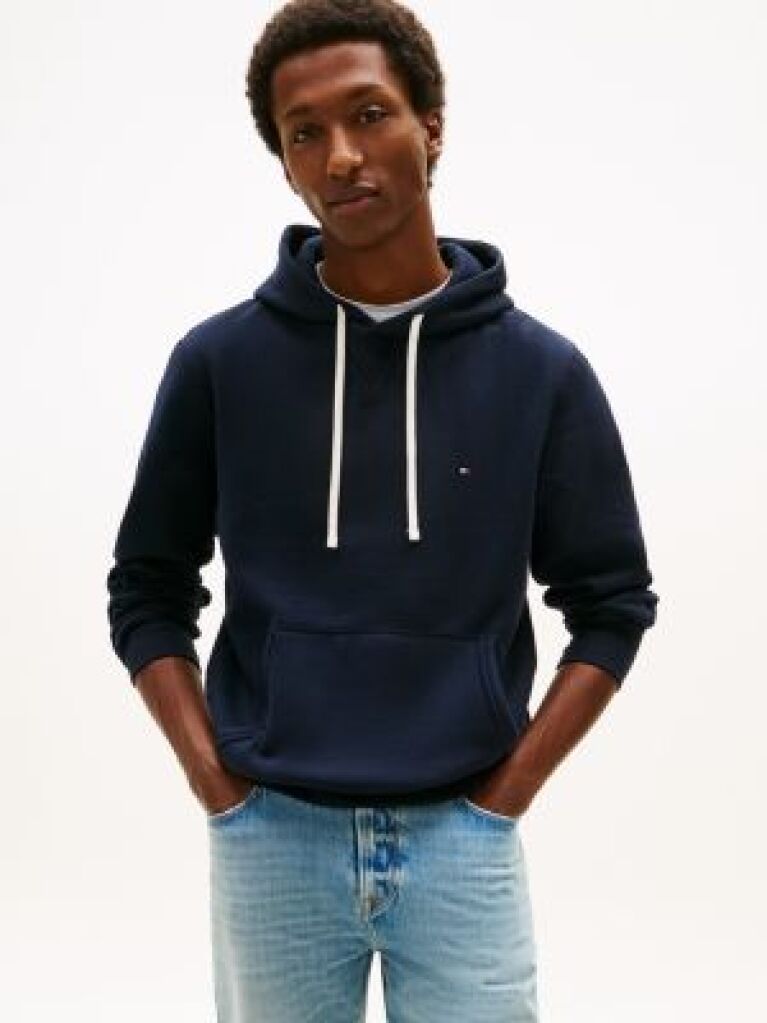 Blue Hanorac Fleece Cu Guga Cu Snur  Barbati