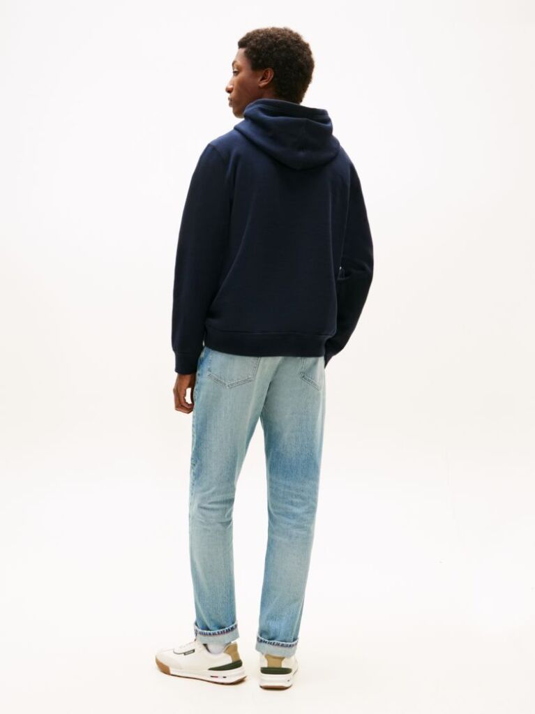 Blue Hanorac Fleece Cu Guga Cu Snur  Barbati