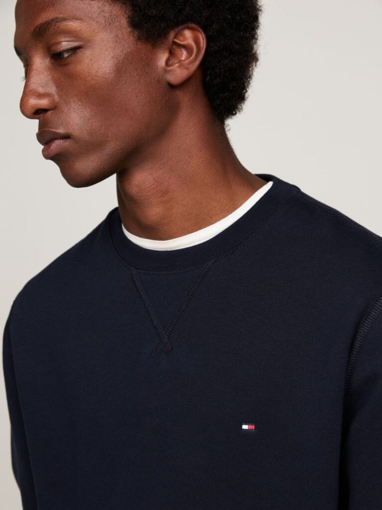 Blue  Hanorac Cu Guler Rotund Din Fleece  Barbati