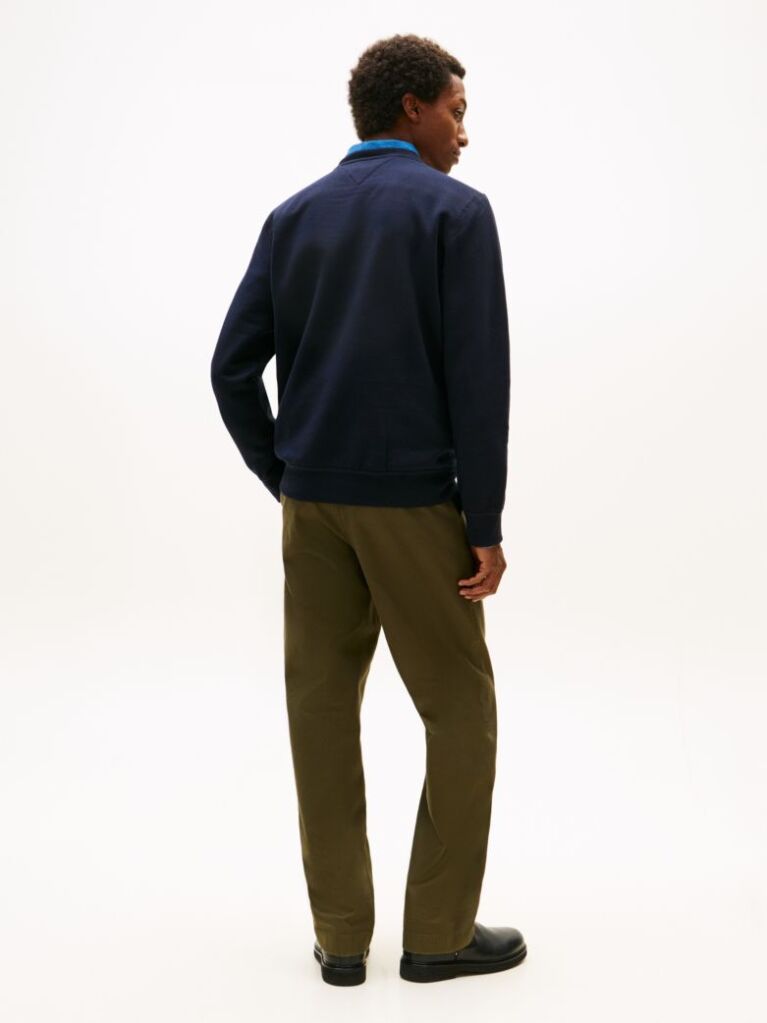 Blue  Hanorac Cu Guler Rotund Din Fleece  Barbati