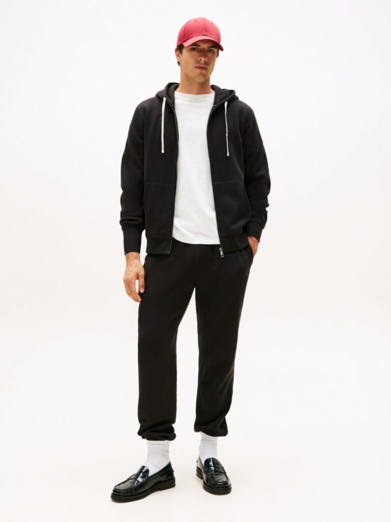 Negru Hanorac Fleece Zip-Thru   Barbati