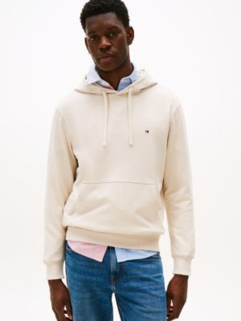 Beige Flag Embroidery Terry Hoody  Men