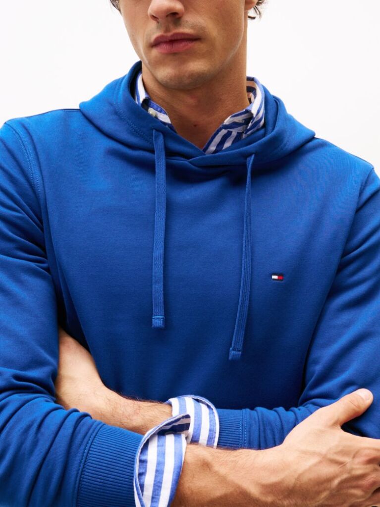 Blue Flag Embroidery Terry Hoody  Men