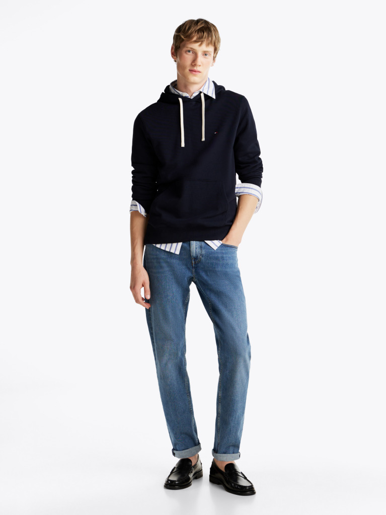Blue Flag Embroidery Terry Hoody  Men