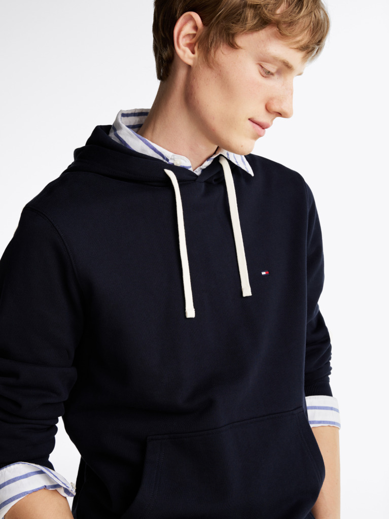 Blue Flag Embroidery Terry Hoody  Men