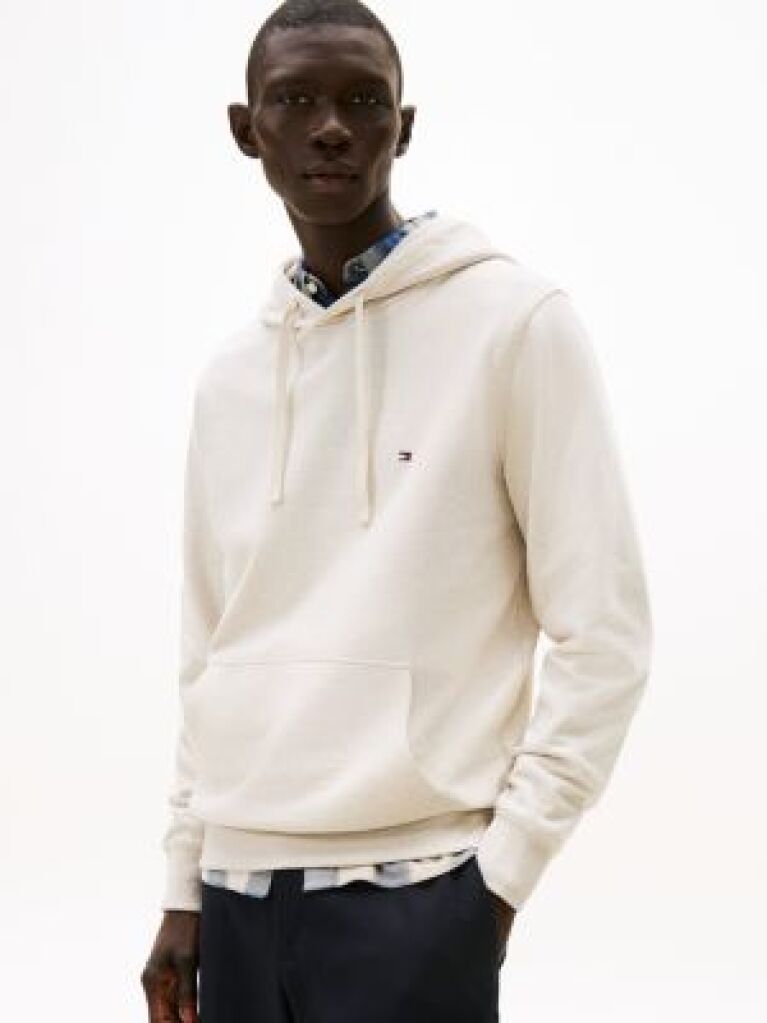 Beige Flag Embroidery Terry Hoody  Men