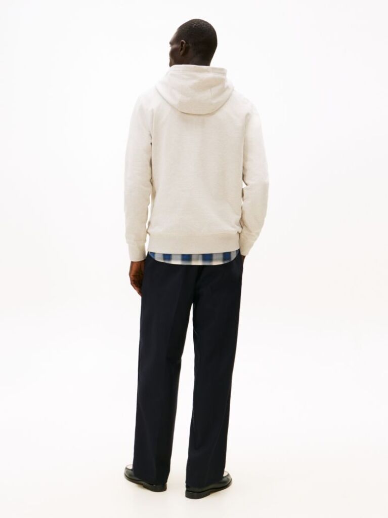Beige Flag Embroidery Terry Hoody  Men