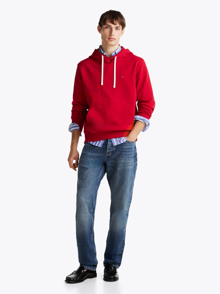 Red Flag Embroidery Terry Hoody  Men