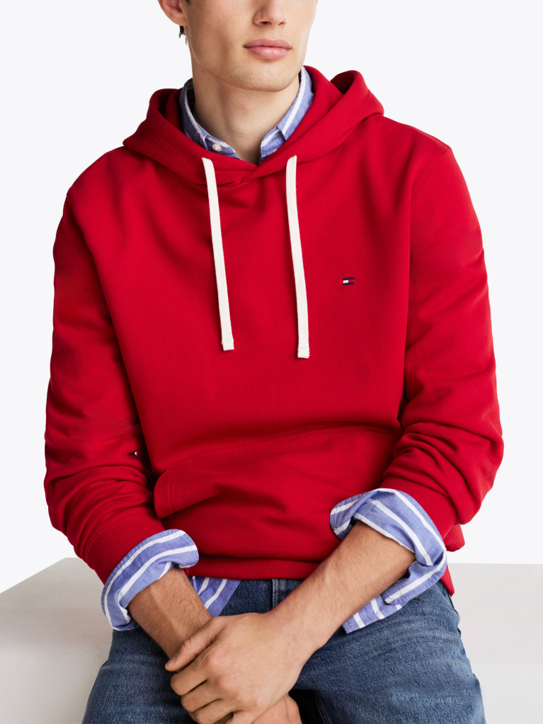 Red Flag Embroidery Terry Hoody  Men