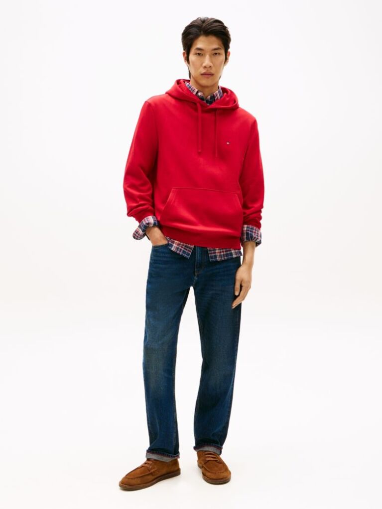 Red Flag Embroidery Terry Hoody  Men
