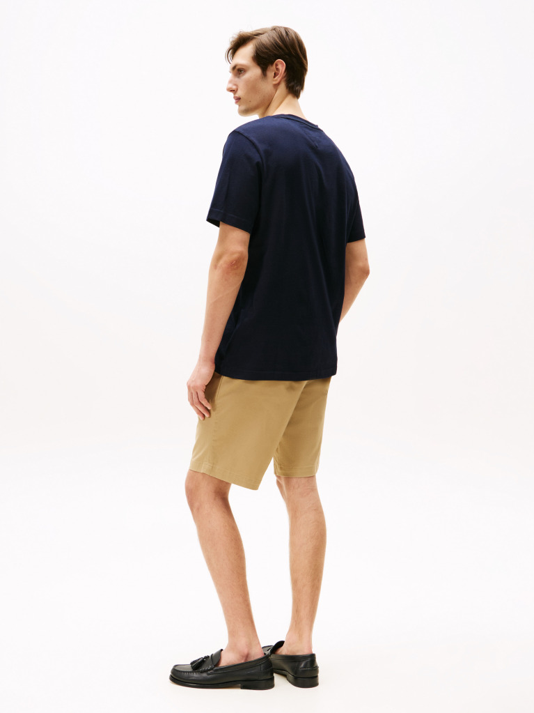 Blue Flag Embroidery Crew Neck T-Shirt  Men