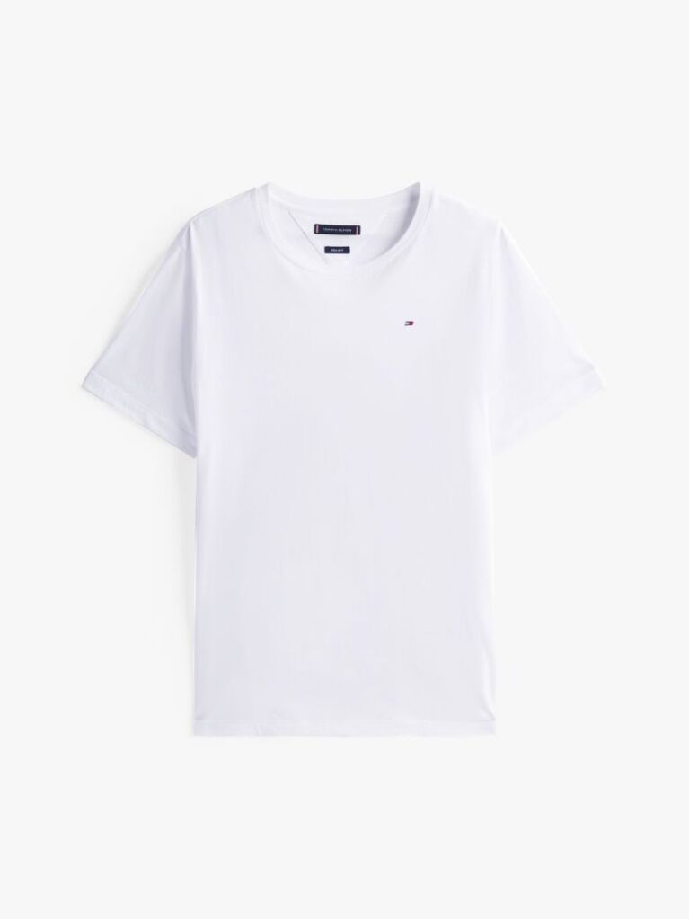 White Flag Embroidery Crew Neck T-Shirt  Men