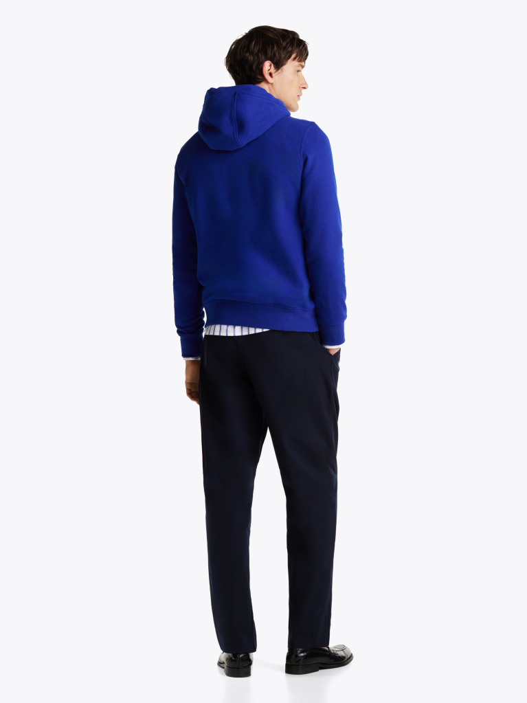Blue Snap-Button Logo Hoody  Men