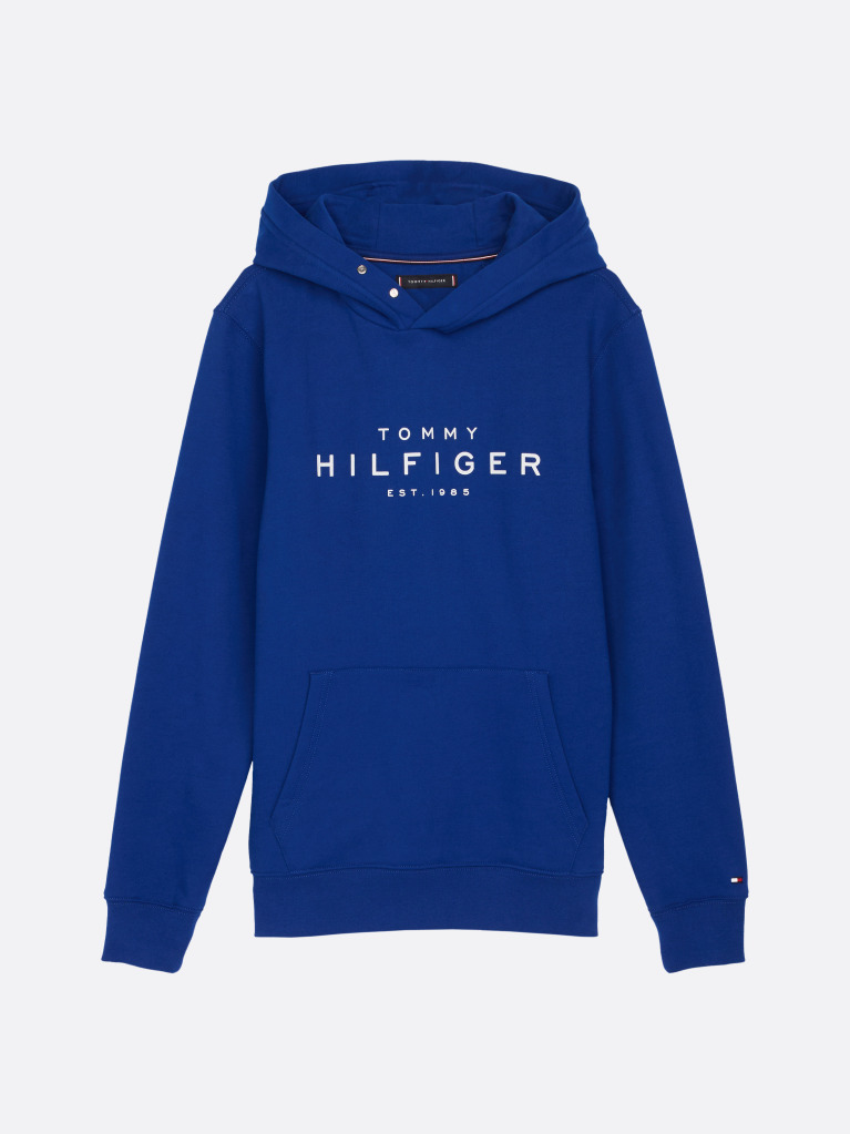 Blue Snap-Button Logo Hoody  Men