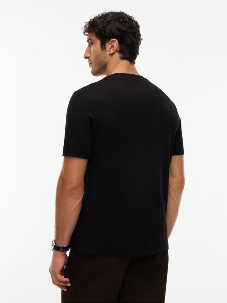 Black Interlock Knit T-Shirt  Men