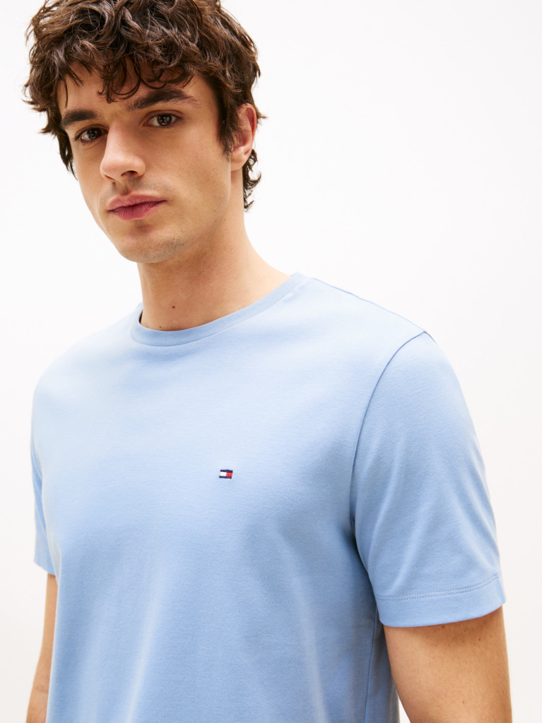 Blue Tricou Din Tricotaj Interlock  Barbati