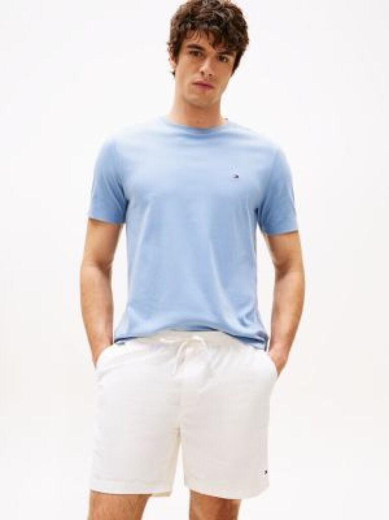Blue Tricou Din Tricotaj Interlock  Barbati