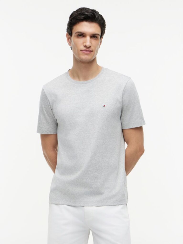 Gri Tricou Din Tricotaj Interlock  Barbati