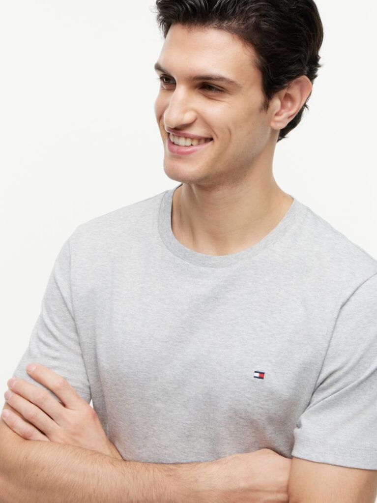 Gri Tricou Din Tricotaj Interlock  Barbati