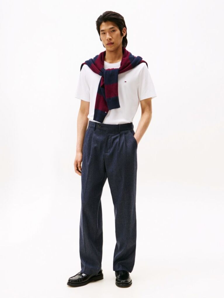 White Interlock Knit T-Shirt  Men