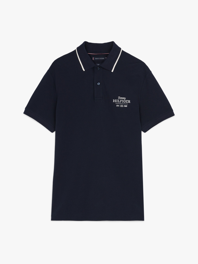 Blue Logo Embroidery Polo  Men