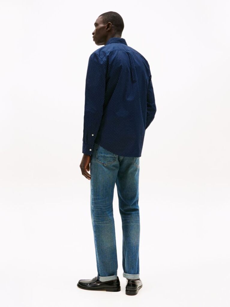 Blue Camasa Th Flex Regular Fit Polka Dot  Barbati