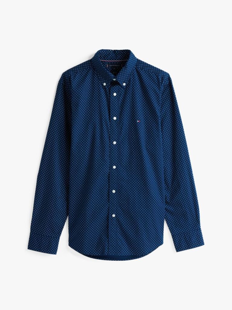 Blue Camasa Th Flex Regular Fit Polka Dot  Barbati