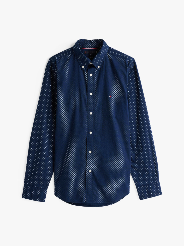 Blue Camasa Th Flex Regular Fit Polka Dot  Barbati