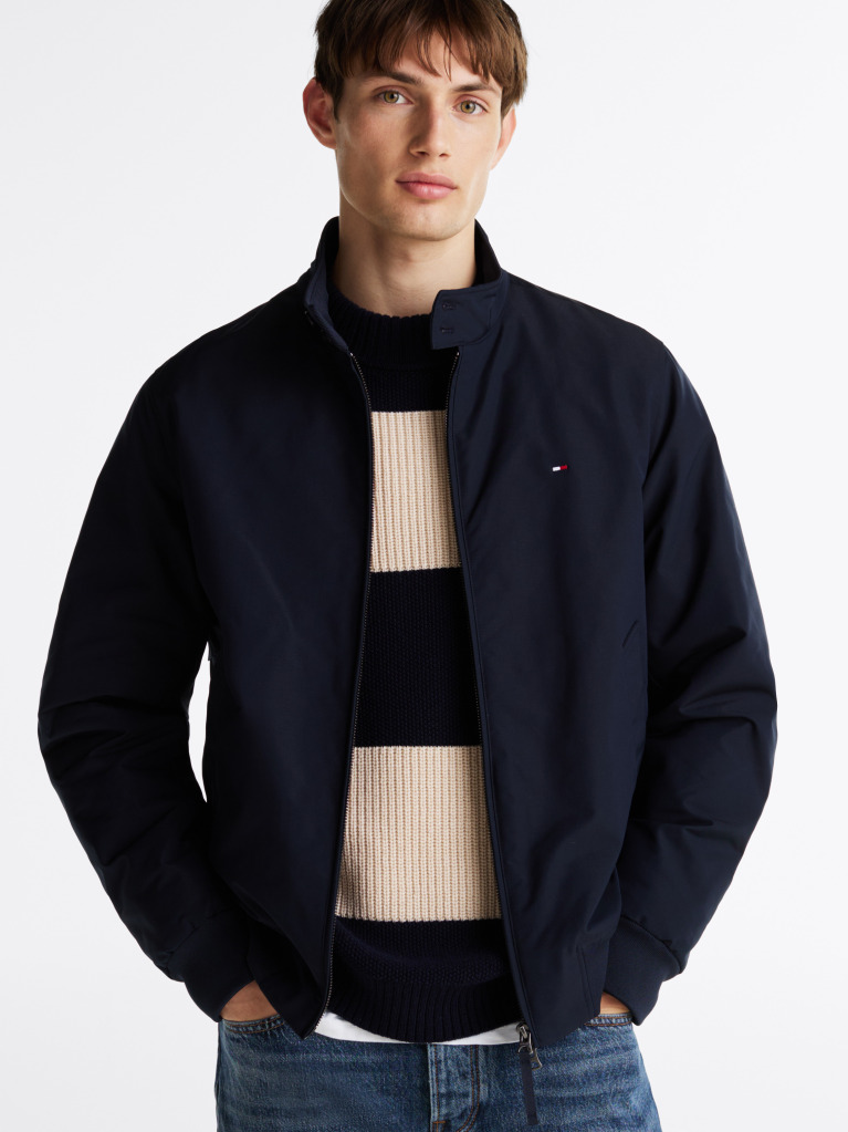 Blue Relaxed Harrington Jacket  Men