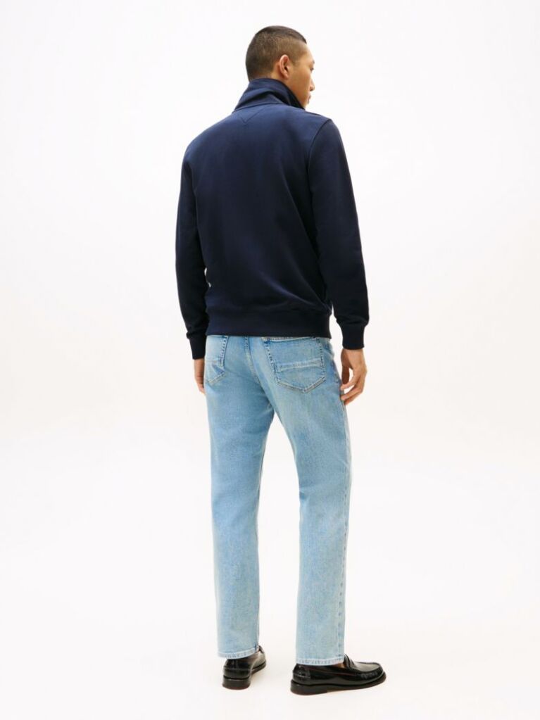Blue Terry Zip-Thru Sweatshirt  Men