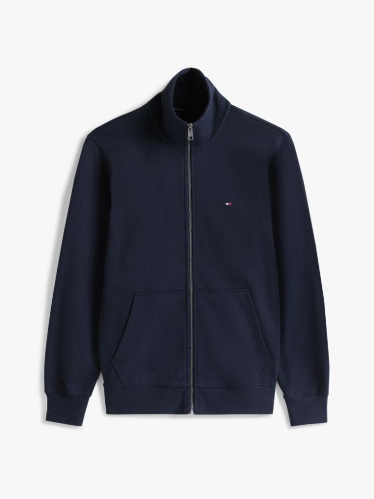 Blue Terry Zip-Thru Sweatshirt  Men