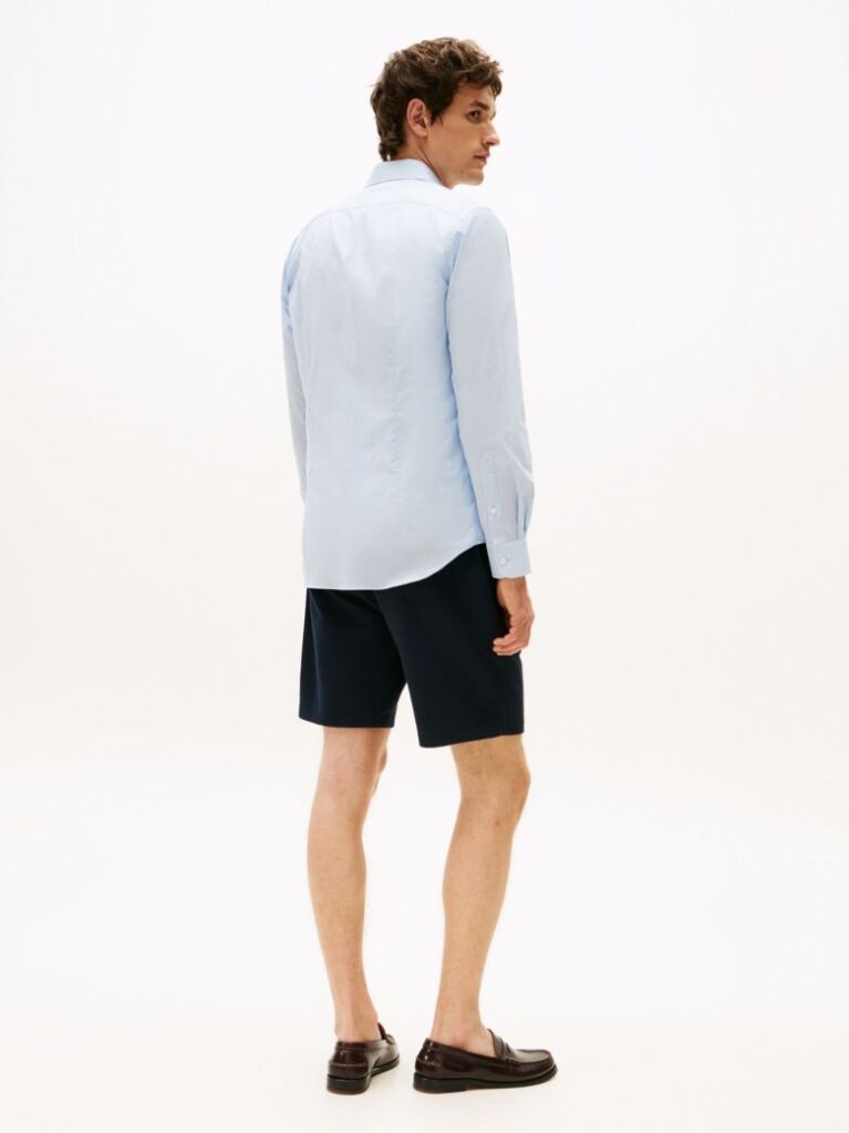 Blue Flex Slim Fit Poplin Shirt  Men