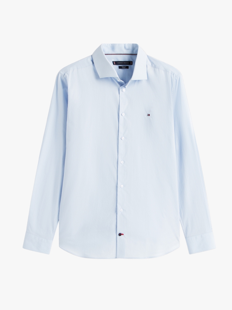 Blue Flex Slim Fit Poplin Shirt  Men
