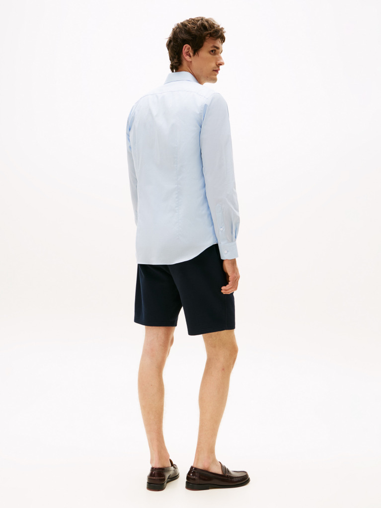 Blue Flex Slim Fit Poplin Shirt  Men