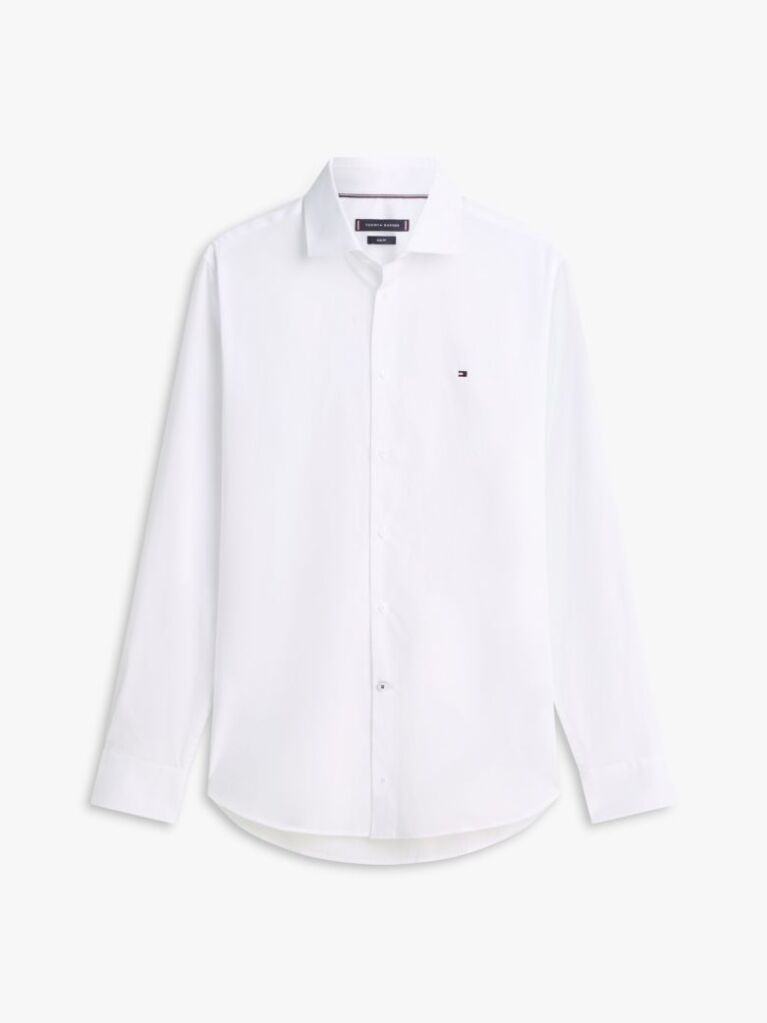 White Flex Slim Fit Poplin Shirt  Men