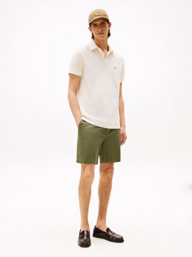 White Regular Fit Concealed Placket Polo Shirt  Men