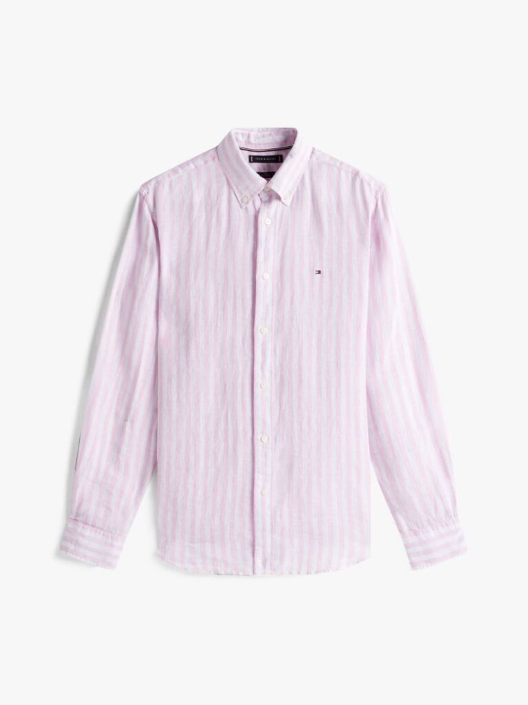 Multi Regular Fit Stripe Linen Shirt  Men