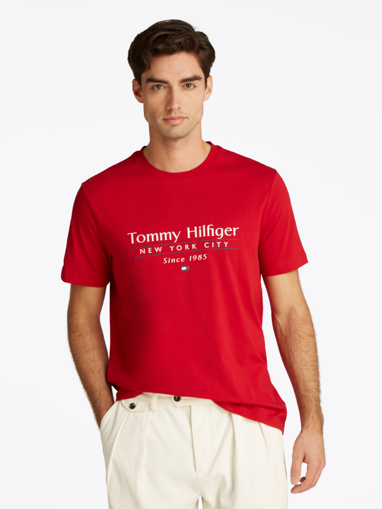 Red Logo Crew Neck T-Shirt  Men