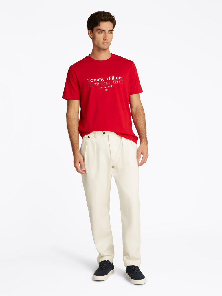 Red Logo Crew Neck T-Shirt  Men