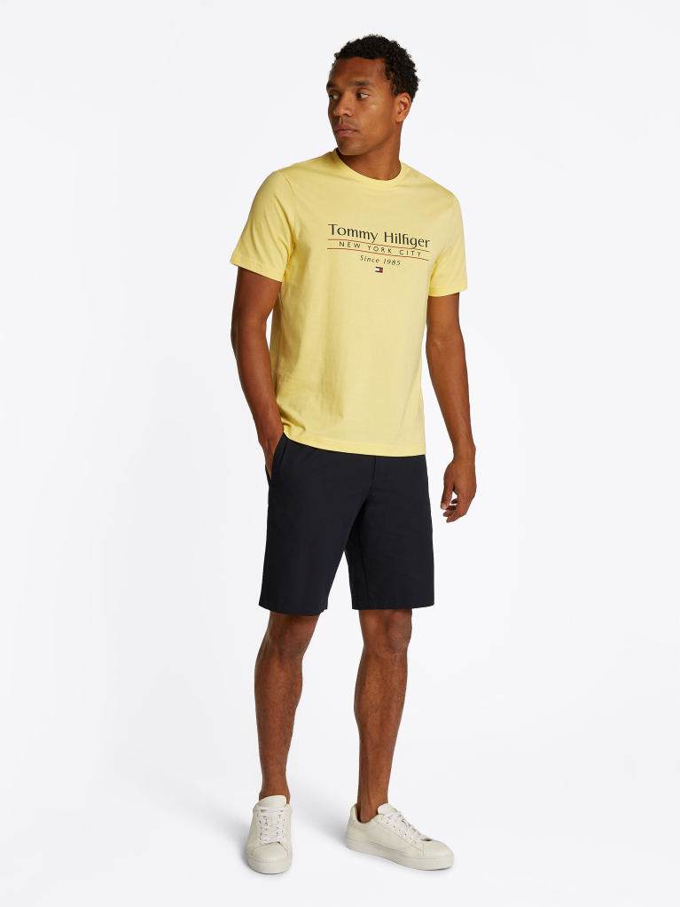 Yellow Logo Crew Neck T-Shirt  Men