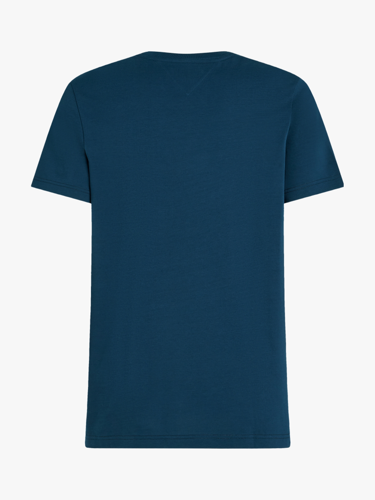 Blue Tricou Cu Guler Rotund Si Logo Cu Grafic  Barbati