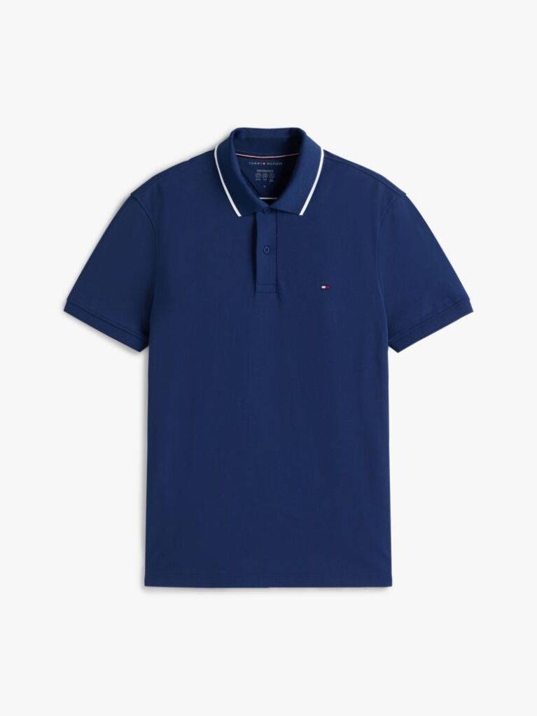 Blue Performance Tipped Regular Polo  Men