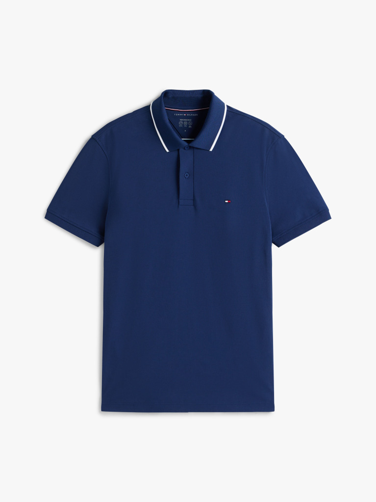 Blue Performance Tipped Regular Polo  Men